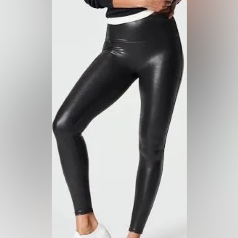 SPANX Shiny Black Leggings